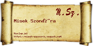 Misek Szonóra névjegykártya